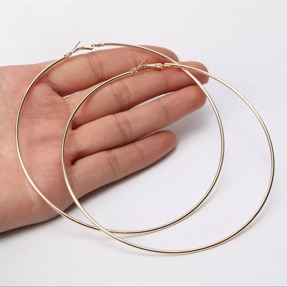 Jewelry - EXTRA LARGE GOLD HOOP EARRINGS